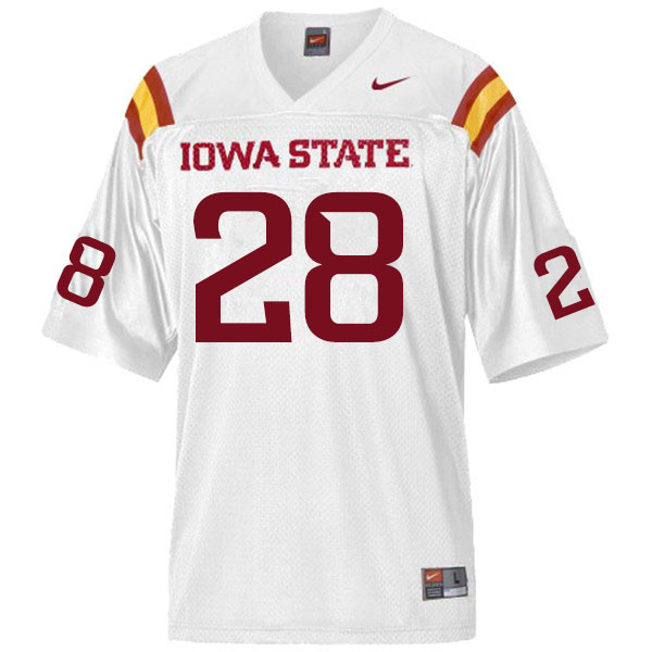 Iowa State Cyclones Men's #28 Breece Hall Nike NCAA Authentic White College Stitched Football Jersey OW42Z22LO